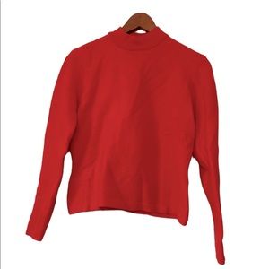 Dana b and Karen Red Merino Wool Sweater
